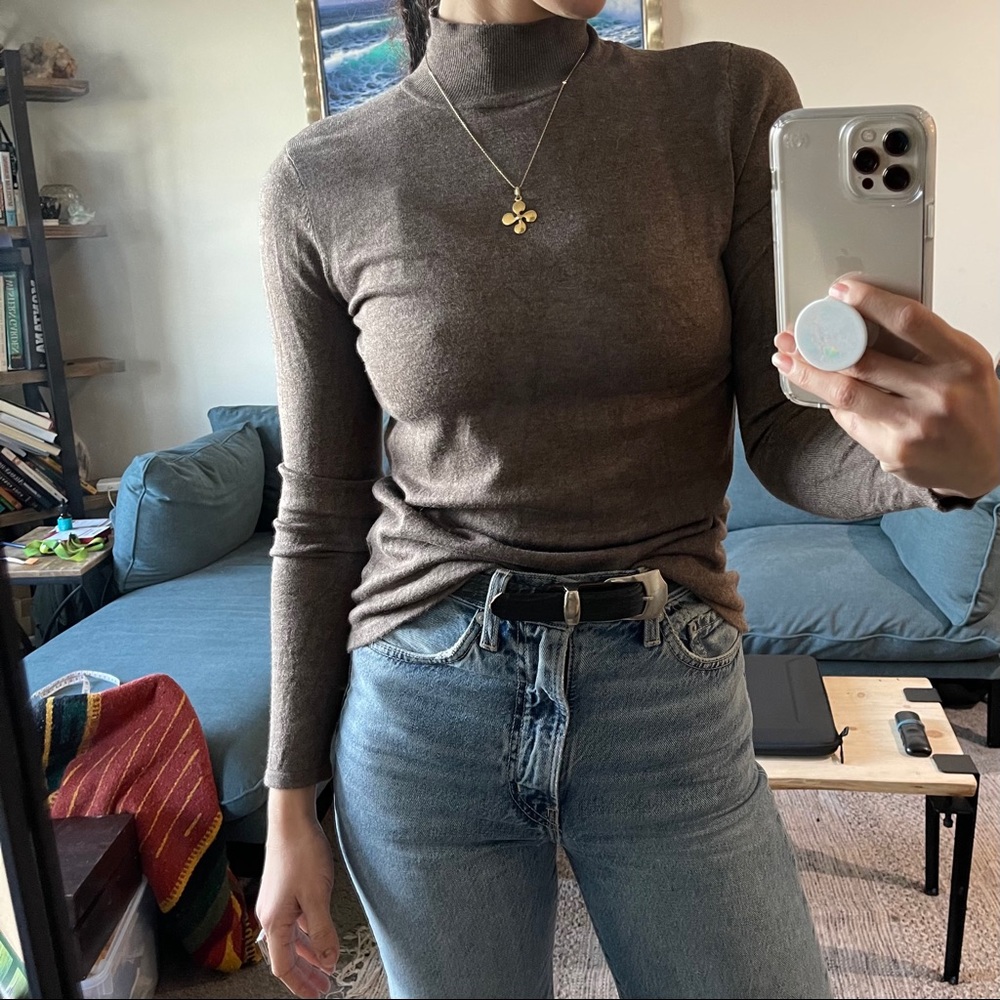 Soft Rayon Mock Neck - Picture 1 of 7
